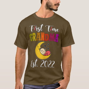 Camiseta Mulher Primeira Vez Avó 2022 Gravidez anunciem