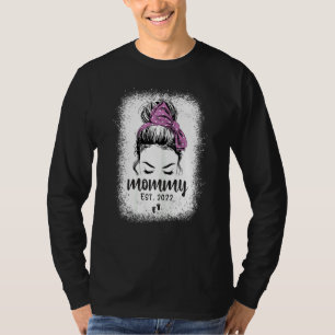 Camiseta Mulher Primeira Vez Mãe Nova Mamãe 2022 2022 Mo
