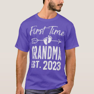 Camiseta Mulher Primeira Vez Vovó 2023 Dia de as mães Em br