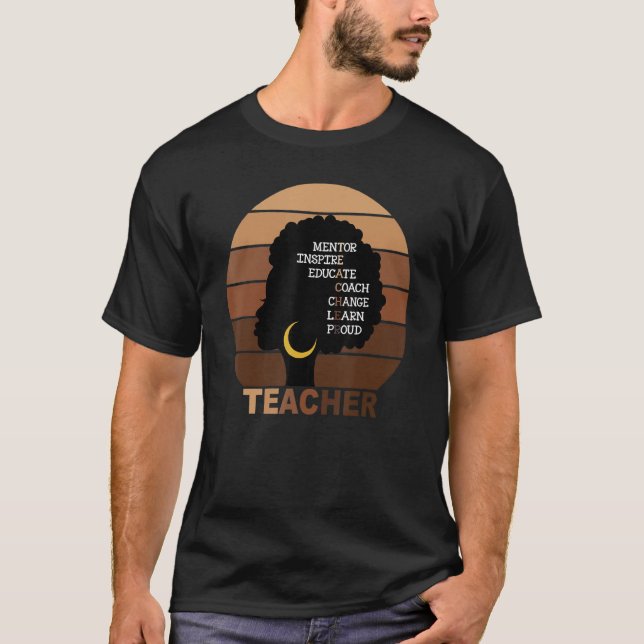 Camiseta Mulher: Professora negra esperta afro amada afro-a (Frente)