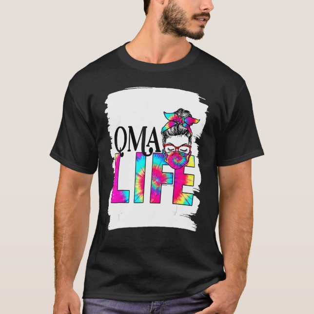 Camiseta Mulher Qma Life Messaging Bun Healthcare Worker Mã (Frente)