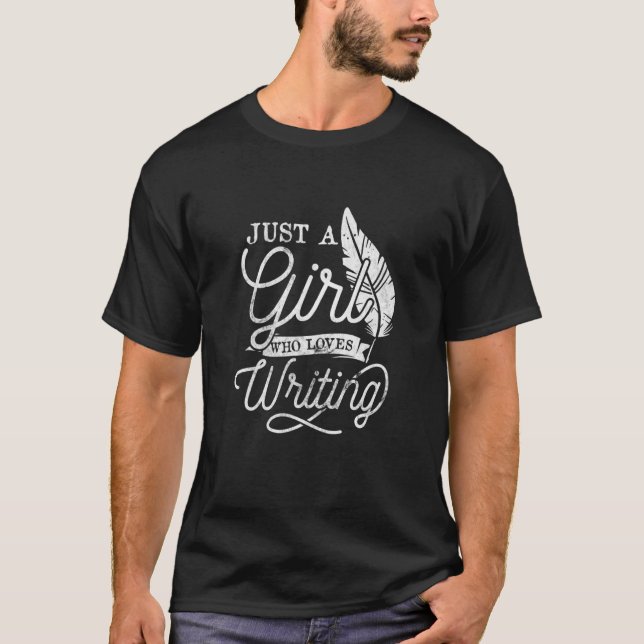 Camiseta Mulher Que Ama Autor Escrevendo Escritora (Frente)