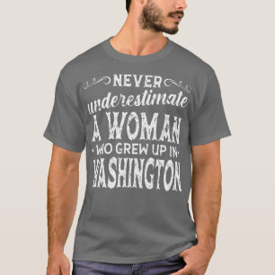 Camiseta Mulher Que Cresceu Em Washington