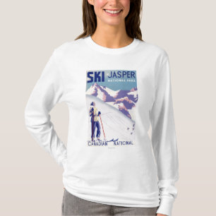 Camiseta Mulher que levanta o poster aberto das inclinaçõ