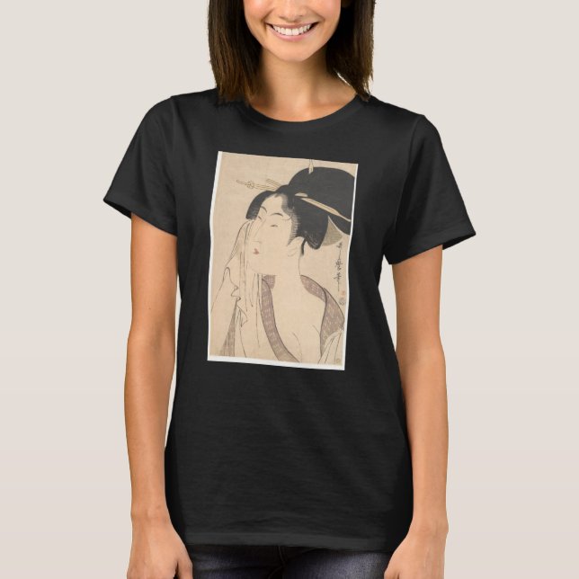 Camiseta Mulher que relaxa após seu banho (Frente)