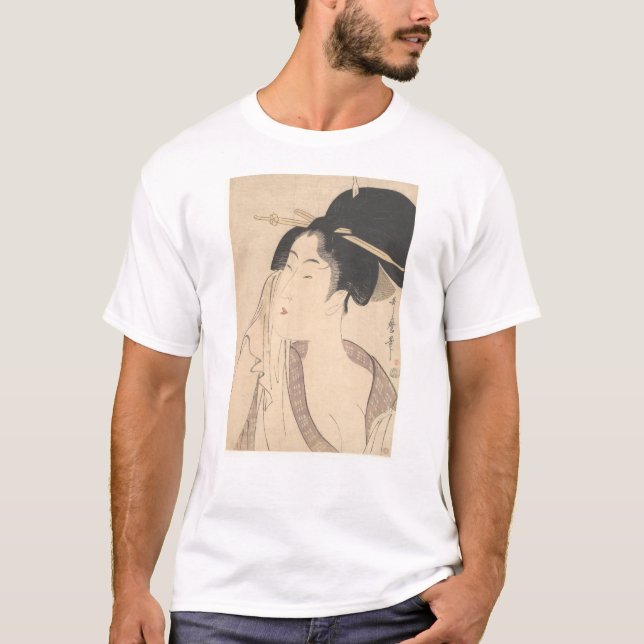 Camiseta Mulher que relaxa após seu banho (Frente)