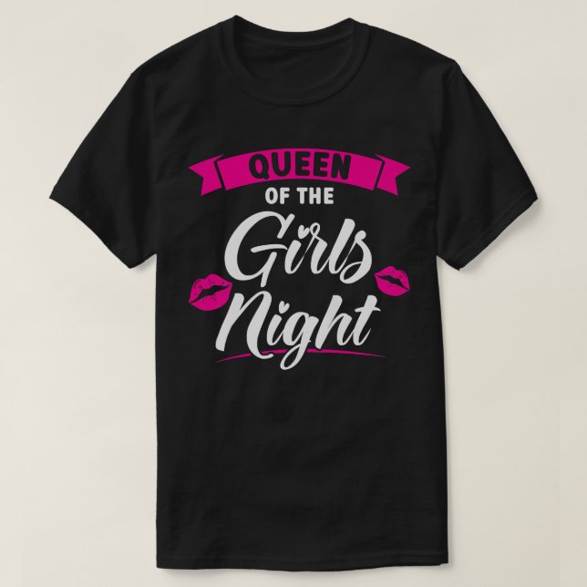 Camiseta Mulher rainha da festa noturna das meninas noiva s (Frente do Design)