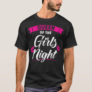 Camiseta Mulher rainha da festa noturna das meninas noiva s