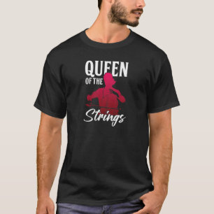 Camiseta Mulher Rainha das Cordas Cello Player Cellist Músi