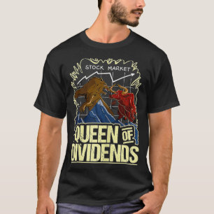 Camiseta Mulher Rainha dos Dividendos Bull vs Bear Stock