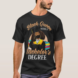 Camiseta Mulher Rainha Negra Com Solteiro Graduada
