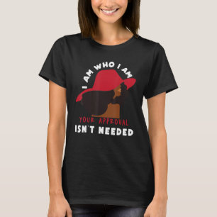 Camiseta Mulher Rainha Negra Sou quem sou a sua aprovação.