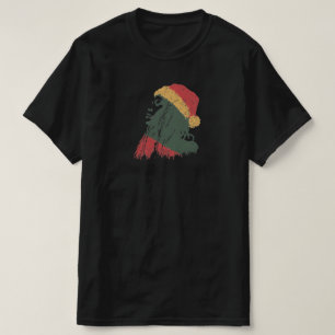 Camiseta Mulher rastafári de Natal