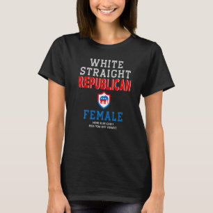 Camiseta Mulher Republicana Hetero Branca