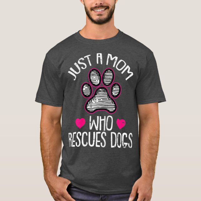 Camiseta Mulher Resgate Cachorro Mãe Dia da Mãe Cachorro (Frente)