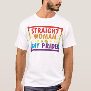 Camiseta Mulher reta com orgulho gay