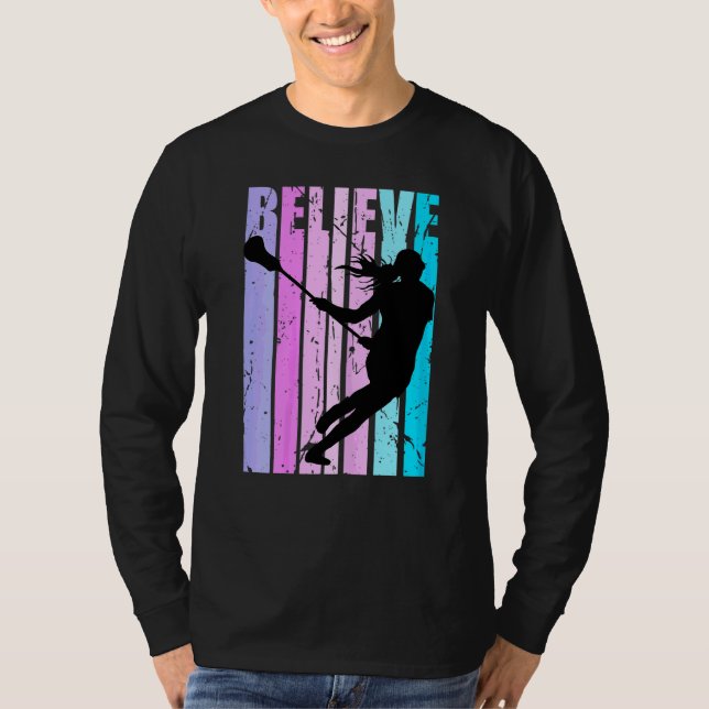 Camiseta Mulher Rosa Lacrosse Player Equipe Treinadora Mo (Frente)