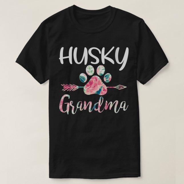 Camiseta Mulher Rouco Bonita Vovó Siberiana Husky Lover Cos (Frente do Design)