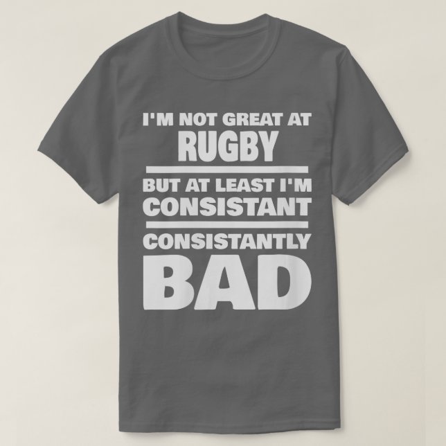 Camiseta Mulher Rugby Dizendo Coerentemente Rugby Engraçado (Frente do Design)