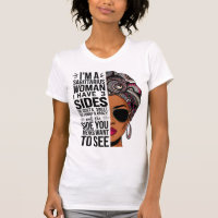 Mulher Sagitário com Três Lados Engraçado T-Shirt