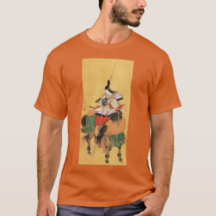 Camiseta MULHER SAMURAI TOMOE GOZEN HORSEBACK Arte Japonesa
