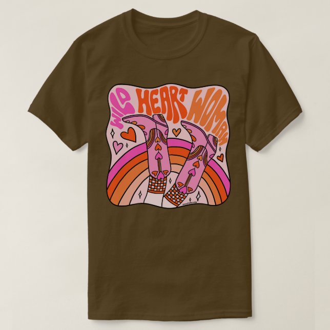 Camiseta Mulher Selvagem do Coração (Frente do Design)