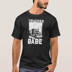 Camiseta Mulher Semi Motorista de Caminhão Babe
