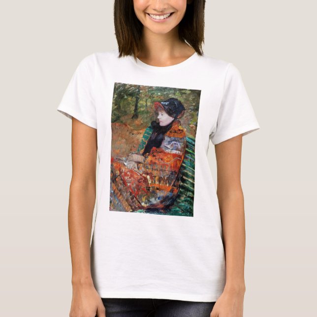 Camiseta Mulher sentada no banco, Mary Cassatt (Frente)
