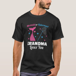 Camiseta Mulher sereia ou pescadora vovó ama vovó