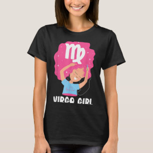 Camiseta Mulher Símbolo Zodiacal de Virgem Aniversário Zodi