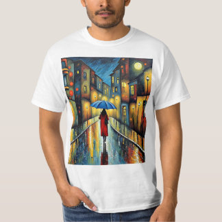 Camiseta Mulher sob guarda-chuva 1