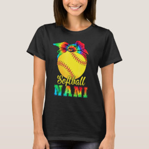 Camiseta Mulher Softball Nani Tie Dye Softball da mãe