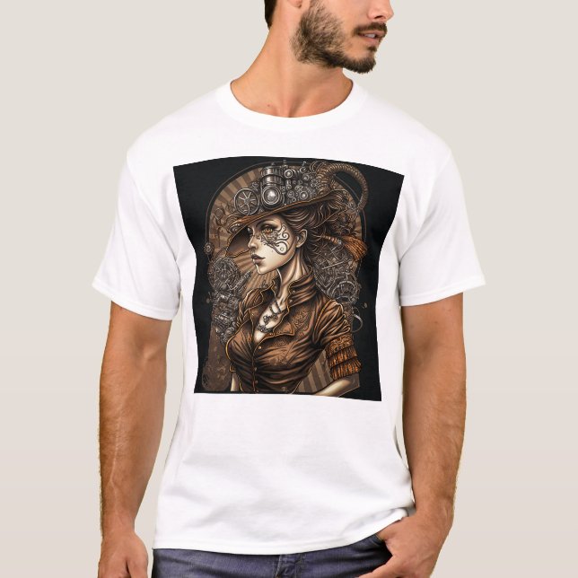 Camiseta Mulher Steampunk (Frente)