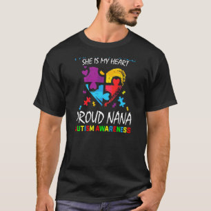 Camiseta Mulher Sua Voz Meu Coração Orgulhoso Nana Autism A