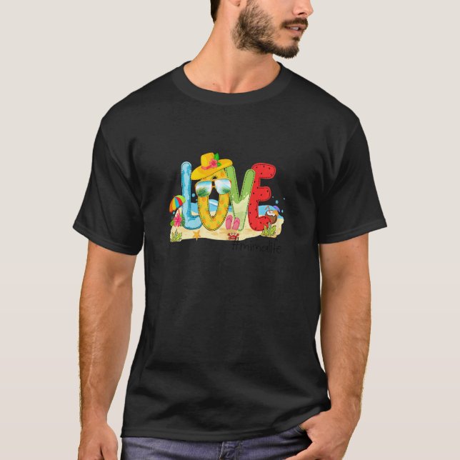 Camiseta Mulher Summer Love Mimalife Mima Love Beach Vacat (Frente)