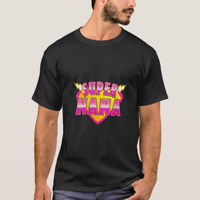 Camiseta Mulher Super Nana Super Herói Vovô Cômica (Frente)