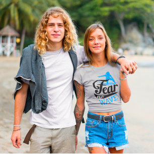 Camiseta Mulher Surfista Sem Medo de Onda Surf Feminino