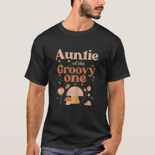 Camiseta Mulher Tia Do primeiro aniversario Groovy One Boho