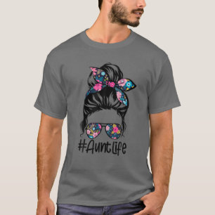 Camiseta Mulher Tia Vida Cabelo Maluco Freio Mulher Floral