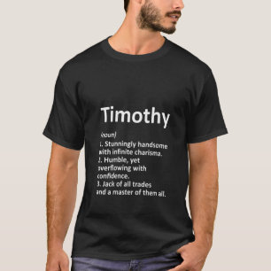 Camiseta Mulher Timothy Definição Personalizada Nome Engr