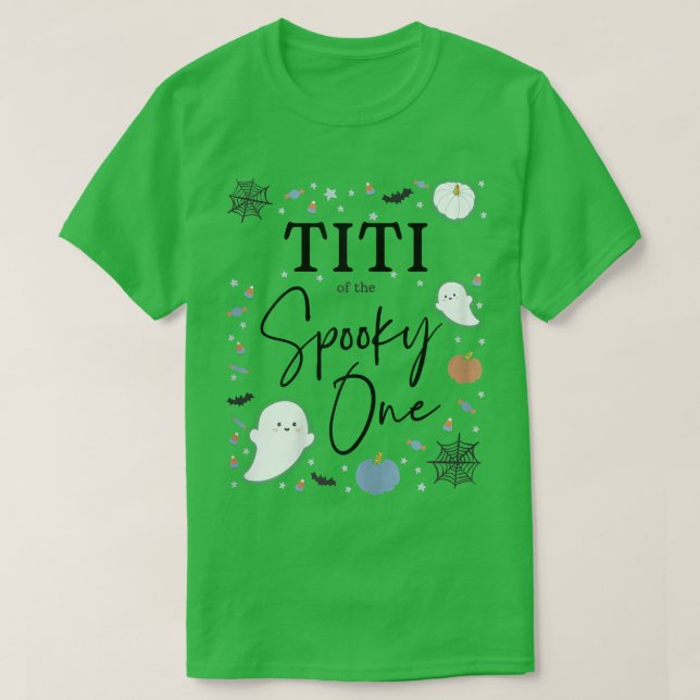 Camiseta Mulher: Titi do Spooky One First Birthday Blue (Frente do Design)