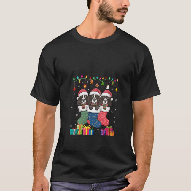 Camiseta Mulher: Três Cachorros Boykin Spaniel em Sock Engr (Frente)