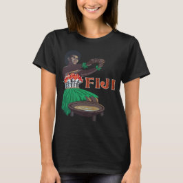 Camiseta Mulher Tropical Fijiana Viagem Tradicional