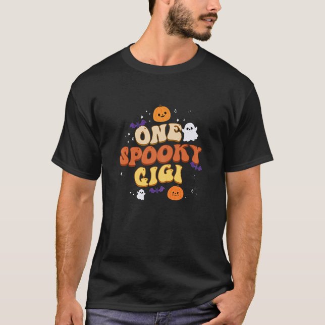 Camiseta Mulher: Uma Família Cuta Gigi Boo Halloween (Frente)