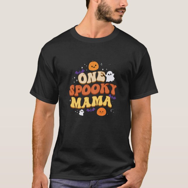 Camiseta Mulher Uma Mamãe Louca Mãe Boo Halloween (Frente)