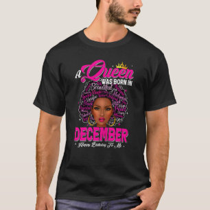 Camiseta Mulher: Uma Rainha Foi Nascer Em Dezembro, African