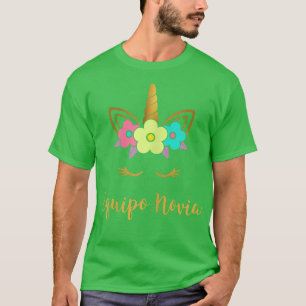 Camiseta Mulher Unicorn Equipe Bride Equipo Novia