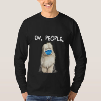 Camiseta Mulher Velha Cachorro de Ovelha em Inglês Cachorro