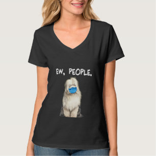 Camiseta Mulher Velha Cachorro de Ovelha em Inglês Cachorro