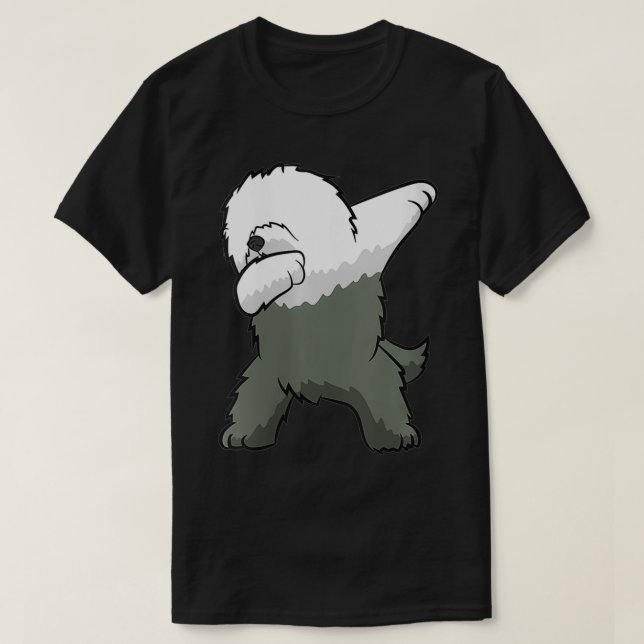 Camiseta Mulher: Velha Inglês Cão Cachorro Dançando Inglês  (Frente do Design)